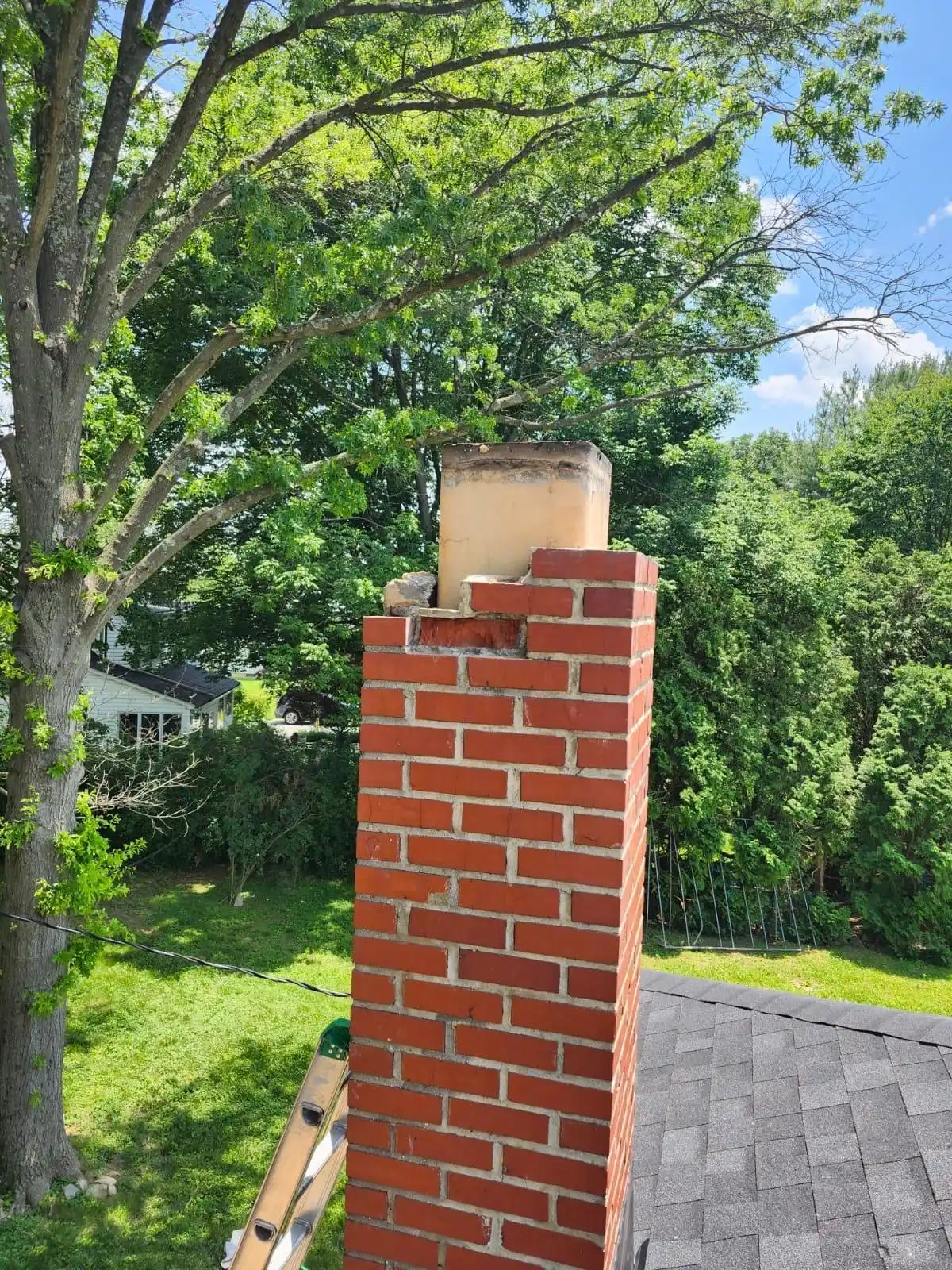 Exterior Brick Chimney Repair